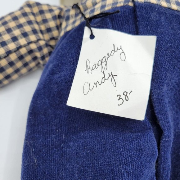 Raggedy Ann And Andy Primitive Folk Ctry Art Handmade 20" Dolls Made Maine OOAK - Picture 8 of 12